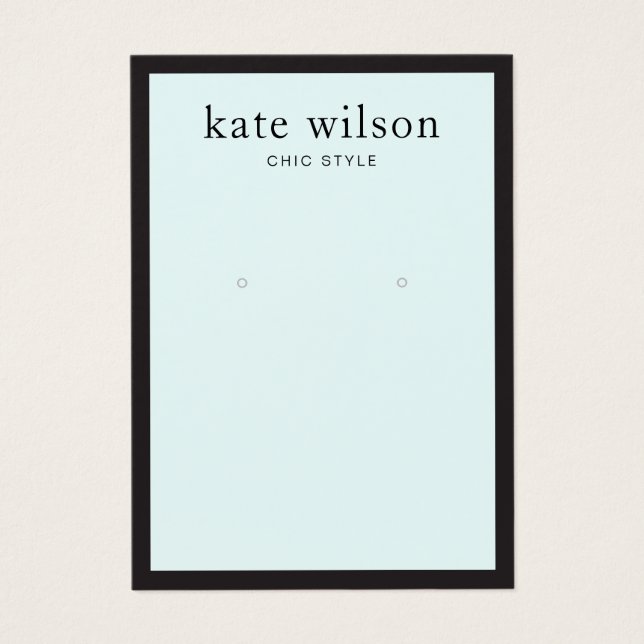 Placa de Exibição Azul Claro Moderno (Frente)