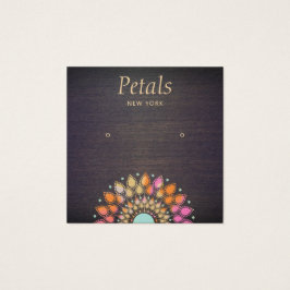 Placa de exibição Boho Wood Stud Earring