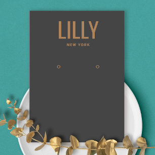 Placa de exibição Bold Modern Black Earration