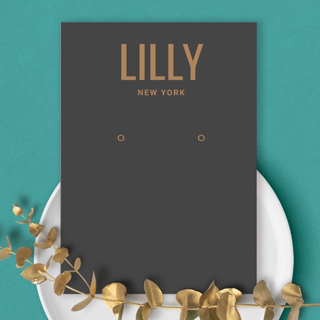 Placa de exibição Bold Modern Black Earration (Criador carregado)