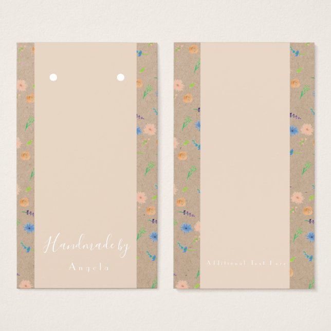 Placa de Exibição Botânica de Florais Selvagens de (Frente & Verso)