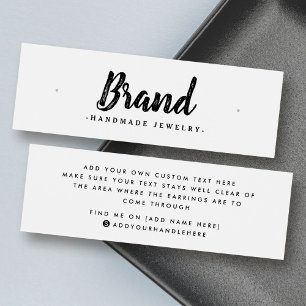 Placa de exibição branca de brinco de perno modern