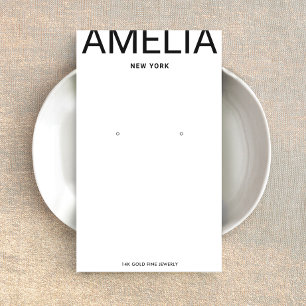 Placa de Exibição Branca Moderna com Earração 