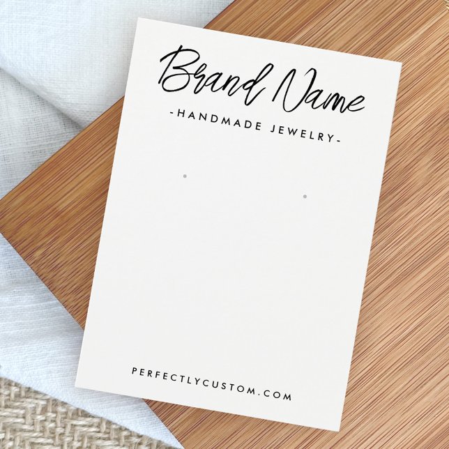 Placa de exibição branca moderna ou de brinco a co (Modern white or any color earring display card)