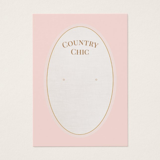 Placa de exibição Chic Country Pink Earring (Frente)