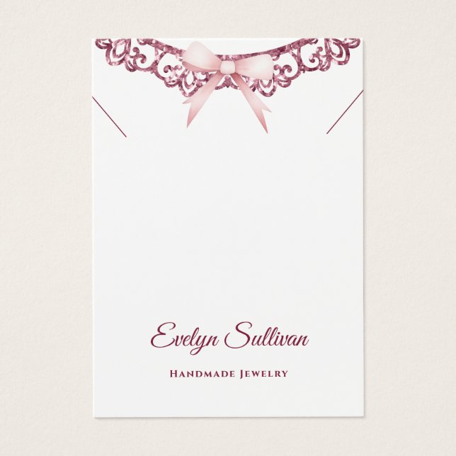 Placa de exibição colar de arco rosa com quadro br (Frente)