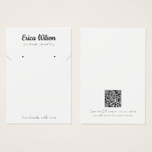 Placa de exibição com colar preto branco simples