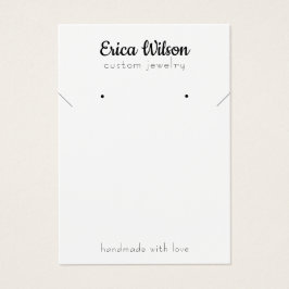 Placa de exibição com colar preto branco simples