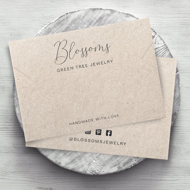 Placa de exibição da pulseira de colar de papel Kr (Printed Kraft Paper Necklace Bracelet Personalized Display Card)