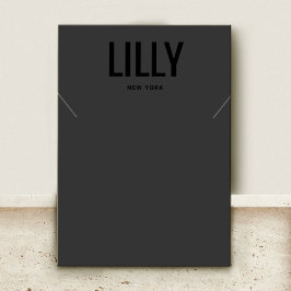 Placa de exibição da pulseira do colar preto legal