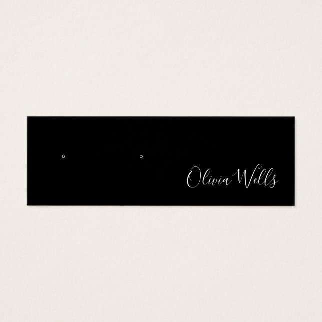 Placa de exibição de abertura de anel preto pequen (Frente)