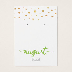 Placa de exibição de agosto Peridot Birthstone E