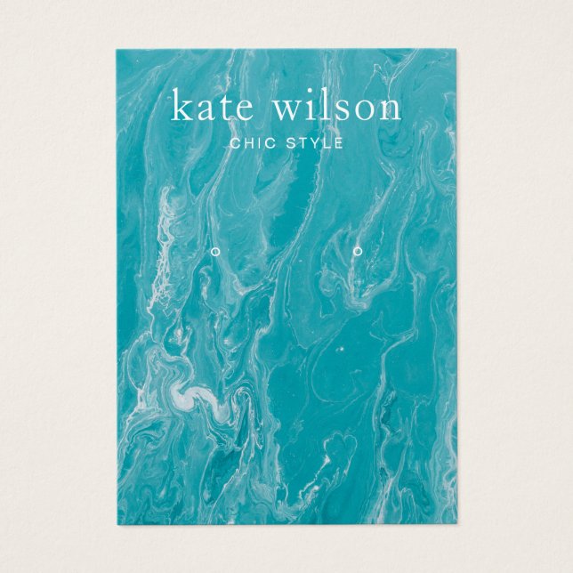 Placa de Exibição de Ângulo Azul Aqua (Frente)