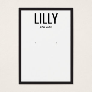 Placa de Exibição de Borda Branca Preta Moderna