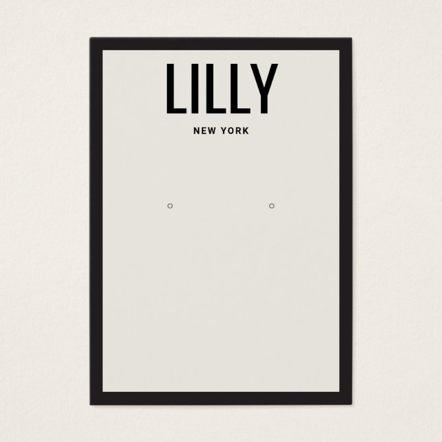 Placa de exibição de borda branca preto moderno es (Frente)