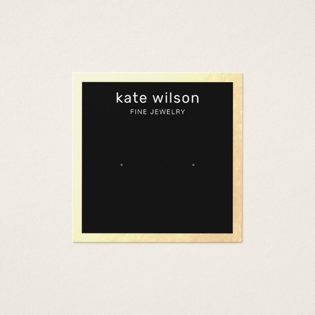 Placa de exibição de borda Dourada Preta Estanjada (Frente)