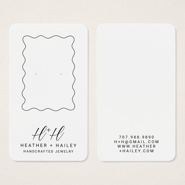 Placa de exibição de borda ondulada Whimsical (Frente & Verso)