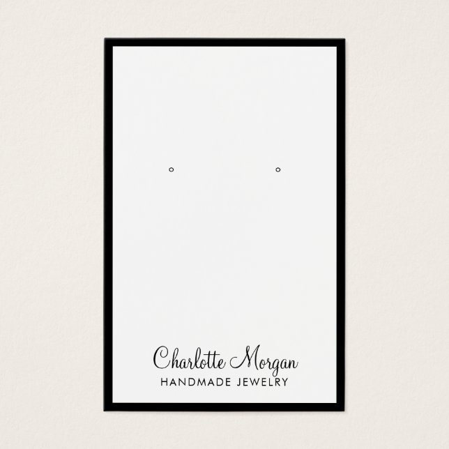 Placa de exibição de borda preta moderna com orelh (Frente)