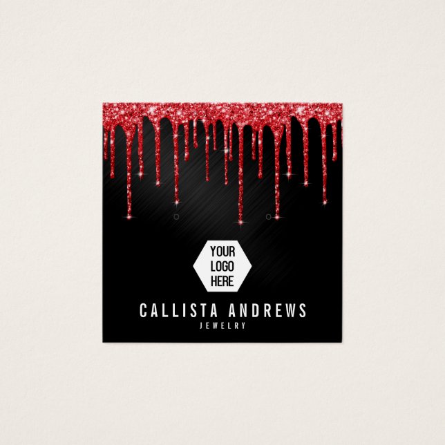 Placa de exibição de bordas do logotipo preto verm