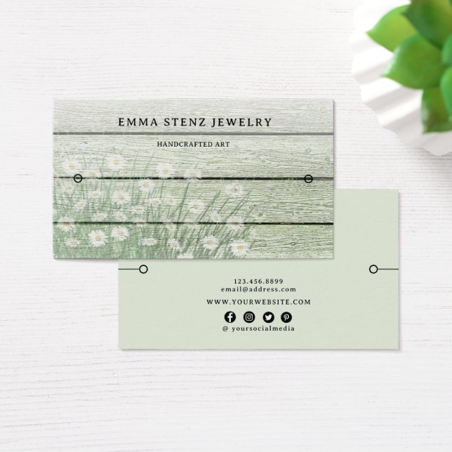 Placa de exibição de bracelete ・ Floral de madeira (Mesa)