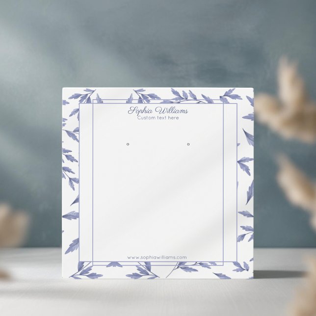 Placa de exibição de brinco azul-toile Elegante (Criador carregado)