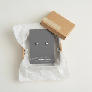 Placa de exibição de brinco de cinza simples