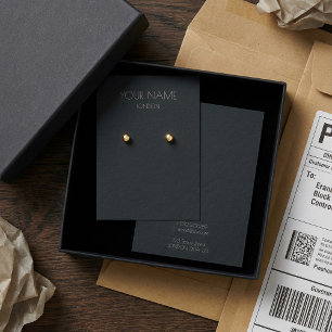 Placa de exibição de brinco escuro simples