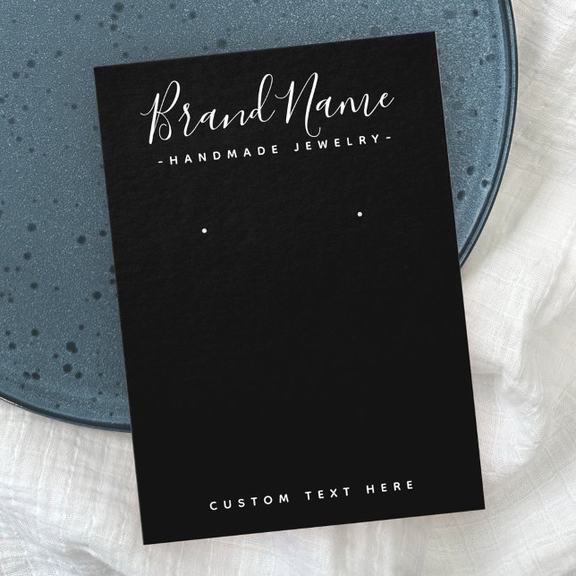 Placa de exibição de brinco preto de logotipo do s (Criador carregado)