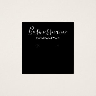 Placa de exibição de brinco preto e branco elegant