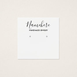 Placa de exibição de brinco preto e branco elegant