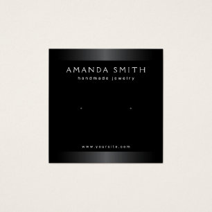 Placa de exibição de brinco preto e cinza elegante