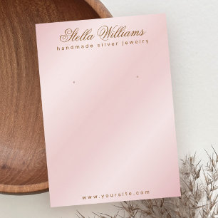 Placa de exibição de brinco rosa de suspensão