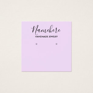 Placa de exibição de brinco roxo minimalista elega