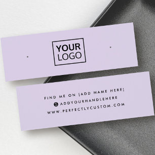 Placa de exibição de brinco roxo nas mídias soc