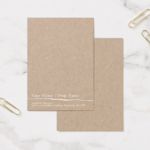 Placa de exibição de brinco simples