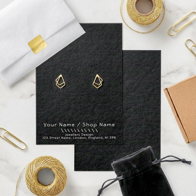 Placa de exibição de brinco simples (Simple fun earring display card.)