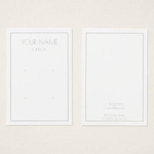 Placa de exibição de brinco simples