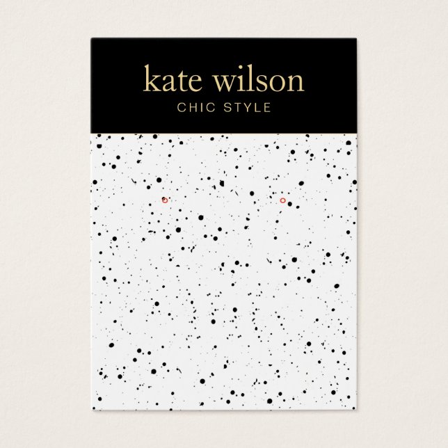 Placa de exibição de cerâmica branca preta (Frente)