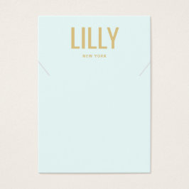 Placa de Exibição de Colar Azul Moderno