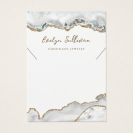 Placa de exibição de colar branco agarrado