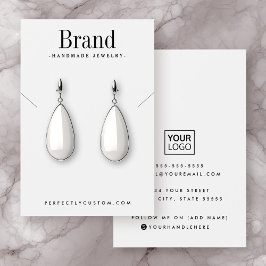 Placa de exibição de colar branco de brinco de scr