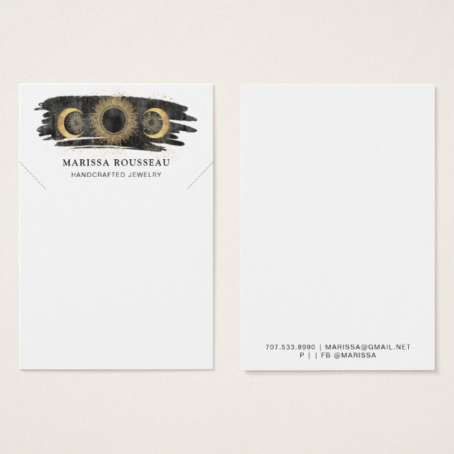 Placa de Exibição de Colar da Estrela Dourada do S (Frente & Verso)