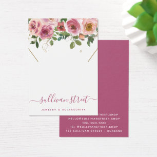 Placa de Exibição de Colar de Alças Florais Ros