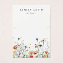 Placa de Exibição de Colar de Campo de Flor Selvag