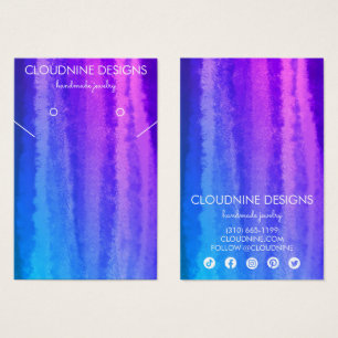 Placa de Exibição de Colar de Colar Azul Roxo