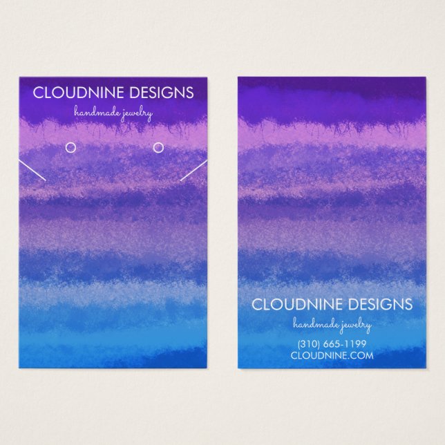 Placa de Exibição de Colar de Colar Azul Roxo (Frente & Verso)