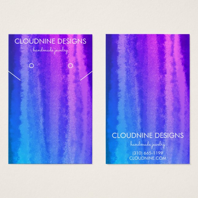 Placa de Exibição de Colar de Colar Azul Roxo (Frente & Verso)