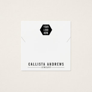 Placa de exibição de colar de logotipo preto sim
