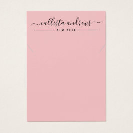 Placa de Exibição de Colar de Script Simples Preto