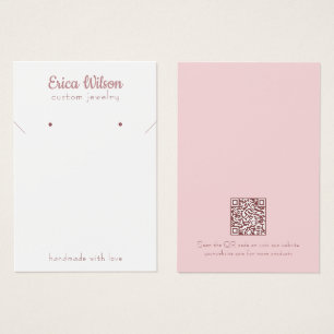 Placa de exibição de colar Dourado branco e Rosa
